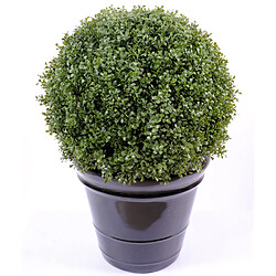 Pegane Plante artificielle haute gamme Spécial extérieur / Buis boule artificiel - Dim : H.89 x D.65 cm