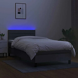 Acheter Sommier à lattes,Cadre à lattes de lit et matelas et LED pour Adulte Gris foncé 100x200 cm -MN49663