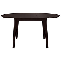 Avis Vente-Unique Table ovale extensible TIFFANY - 4 à 6 personnes - Hêtre massif - Wengé