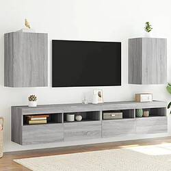 vidaXL Meubles TV muraux 2pcs sonoma gris 40,5x30x60cm bois ingénierie