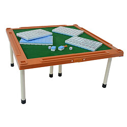 Acheter Mini Jeu De Société Portable De Voyage Mahjong Avec Table Pliable Bleu