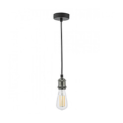 Luminaire Center Suspension design Waco Noir mat,chrome noir poli 1 ampoule 8cm