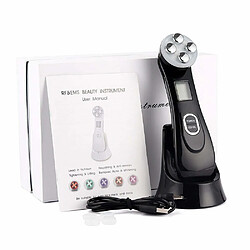 Justgreenbox Mesotherapy Electroporation Radio Frequency Facial Care Device Lift Tighten Beauty Machine, Noir