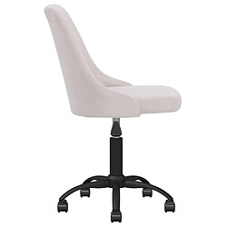 Avis vidaXL Chaises pivotantes à manger lot de 2 crème tissu