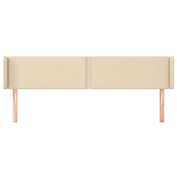 Avis Maison Chic Tête de lit moderne avec oreilles pour chambre - Décoration de lit Crème 203x16x78/88 cm Tissu -MN41244