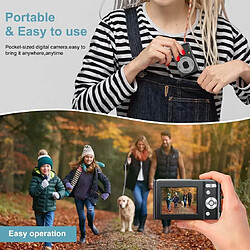 INF Appareil photo numérique avec 48 MP, HD 1080p et zoom 16x avec carte de 32 Go Blue pas cher