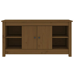 Avis Maison Chic Meuble TV scandinave - Banc TV pour salon Marron miel 103x36,5x52 cm Bois de pin massif -MN68569