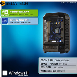 Sedatech PC Gamer Tower • Intel i9-12900KF • RTX4060 • 32Go RAM • 2To SSD M.2 • Windows 11