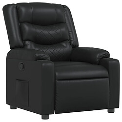 vidaXL Fauteuil inclinable Noir Similicuir