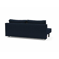 Acheter Inside 75 INNOVATION LIVING Canapé design SLY convertible lit 140*200 cm pieds métal noir, tissu Mixed Dance Blue