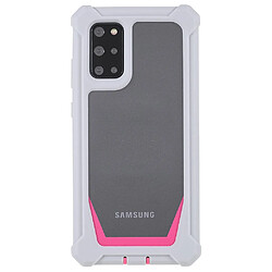 Coque en TPU + acrylique antichoc, détachable 2 en 1 gris/rose pour votre Samsung Galaxy S20 Plus 4G/5G