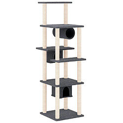 vidaXL Arbre à chat avec griffoirs en sisal Gris foncé 169 cm