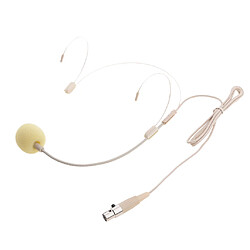 double crochet d'oreille filaire casque serre-tête microphone beige xlr 3pin pas cher