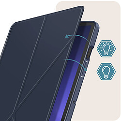 Acheter Avizar Étui pour Samsung Tab S9 Clapet Origami Support Différents Angles Bleu Nuit