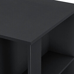 Acheter Table de Bar Danderyd 3 Étagères 120x60x106 cm Noir [en.casa]