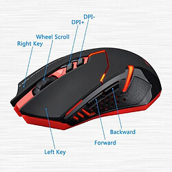 Souris Sans fil -Gamer Professionnel 7 boutons Réglable 2.4G - Jeux de Souris Gaming Bluetooth 2000 DPI