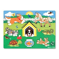 Avis Melissa & Doug 19053 - Puzzle En Bois À Boutons - Animaux Domestiques