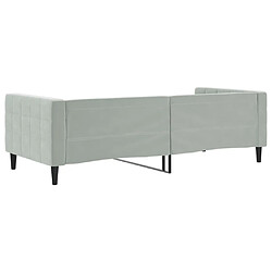 Acheter vidaXL Lit de repos sans matelas gris clair 90x190 cm velours