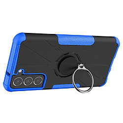 Coque en TPU anti-chute avec béquille pour votre Samsung Galaxy S21 FE 5G - bleu