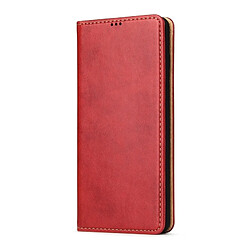 Wewoo étuis en cuir Coque Housse Étui avec rabat horizontal PU pour Galaxy S10, support, fente pour carte et portefeuille (rouge)