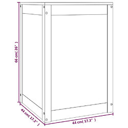 vidaXL Boîte à linge 44x44x66 cm Bois massif de pin pas cher