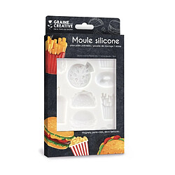 Graines Creatives Moule en silicone 20x13 cm Junk food