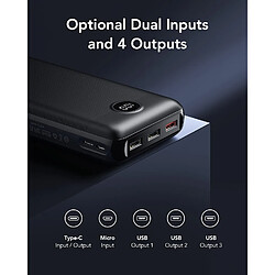 Acheter SANAG Batterie Externe 30000Mah Batterie Portable Charge Rapide Pd 20W Power Bank Usb C Avec 4 Sorties Et 2 Entrées Pour Iphone 13 12 Samsung S21 S20 S22 Huawei Xiaomi