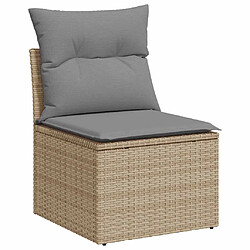 Avis vidaXL Salon de jardin avec coussins 2 pcs beige résine tressée acacia