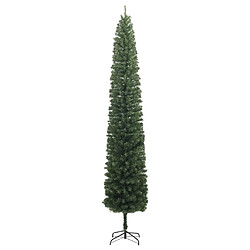 vidaXL Sapin de Noël mince avec support 210 cm PVC