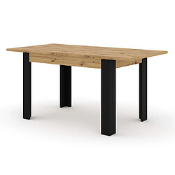 Acheter Bestmobilier Donnely - table à manger extensible - bois et noir - 4 à 8 personnes