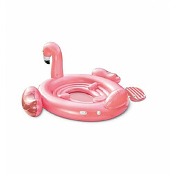 Intex Bouée gonflable île géante Flamant rose - L. 422 x H. 185 cm - Rose