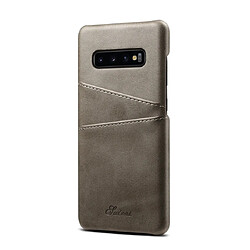 Wewoo Coque Souple Étui de protection Suteni de mollet pour Galaxy S10 fentes cartes Gris