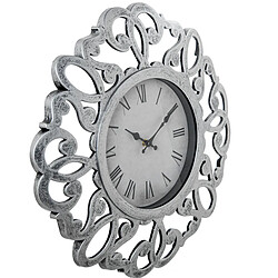 Horloge Murale Alexandra House Living Gris Argenté Résine Plastique 50 x 4 x 50 cm