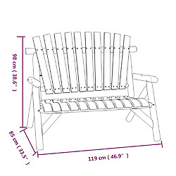 vidaXL Ensemble de salon de jardin 3 pcs bois massif d'épicéa pas cher