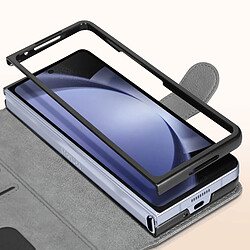 Avis Avizar Étui pour Galaxy Z Fold 5 Languette Aimantée Chesterfield gris