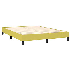 Avis vidaXL Cadre de lit sans matelas vert 140x190 cm tissu