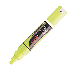 Uniball Marqueur craie liquide Uni-Ball Chalk pointe biseautée large 8 mm - jaune