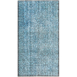 Vidal Tapis de laine 254x140 Bleu Ultra Vintage