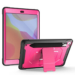 Coque en TPU anti-chute avec béquille et porte-capuchon de stylo rose pour votre Apple iPad 10.2 (2019)