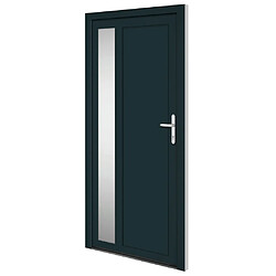 vidaXL Porte d'entrée anthracite 98x200 cm PVC