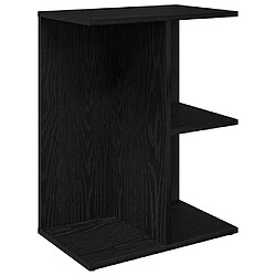 vidaXL Table de chevet chêne noir 46,5x29x61 cm bois d’ingénierie