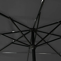 ComfortXL Parasol à 3 Niveaux Avec Mât En Aluminium Anthracite 2,5x2,5 M pas cher