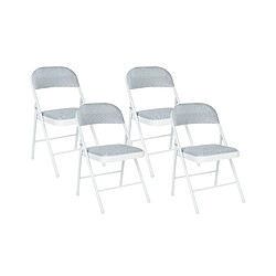 Beliani Lot de 4 chaises SPARKS Gris clair