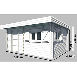 Abri de jardin 25,38m² blanc - er5040.02 - HABRITA pas cher