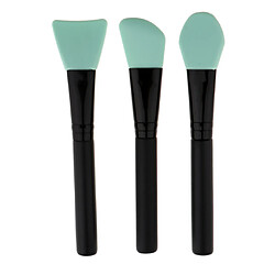 3x silicone souple visage masque facial boue mélange pinceaux de maquillage applicateur outil vert pas cher