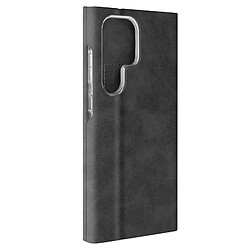 Avizar Housse pour Samsung Galaxy S24 Ultra Clapet Porte-carte Éco-cuir Nappa Noir