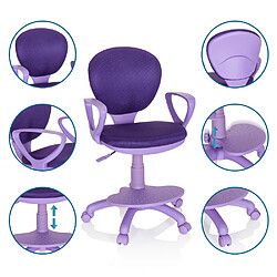 Chaise pour enfant / Siège de bureau pour enfant KID COLOUR Tissu Violet hjh OFFICE