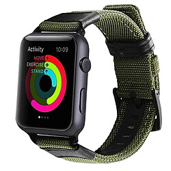 Avis Wewoo Bracelet de montre-bracelet en nylon de style Jeep avec boucle en acier inoxydable pour Apple Watch séries 3 et 2 et 1 38 mm (vert armée)