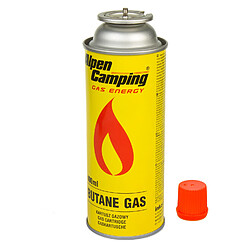 Cartouche de gaz 400 ml Alpen Camping. certificat : Pi 0875, conforme EN417, isobutane