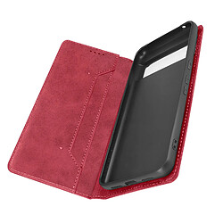 Avizar Étui pour Google Pixel 8 Pro Porte-cartes Anti-RFID Collection Precious Rouge